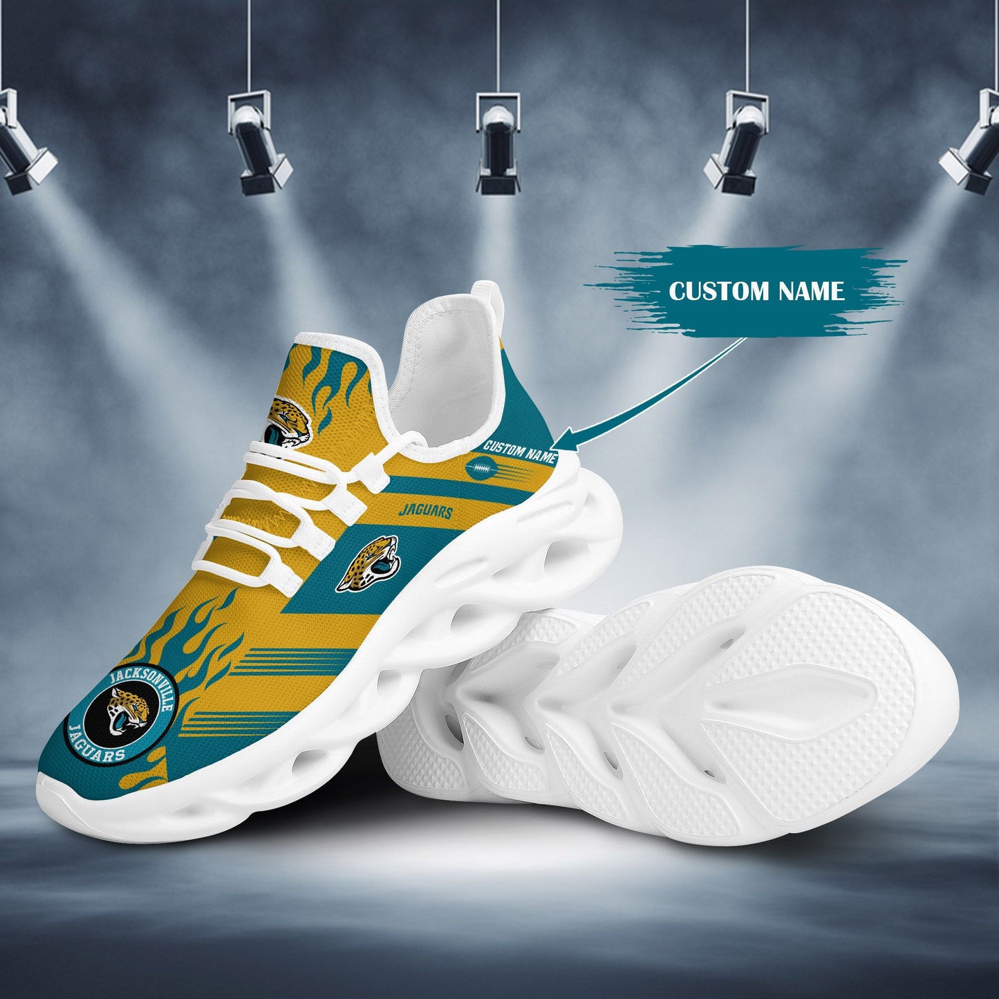 Ideafootwear Jacksonville Jaguars NFL Max Soul Shoes Sneakers For Men And Women