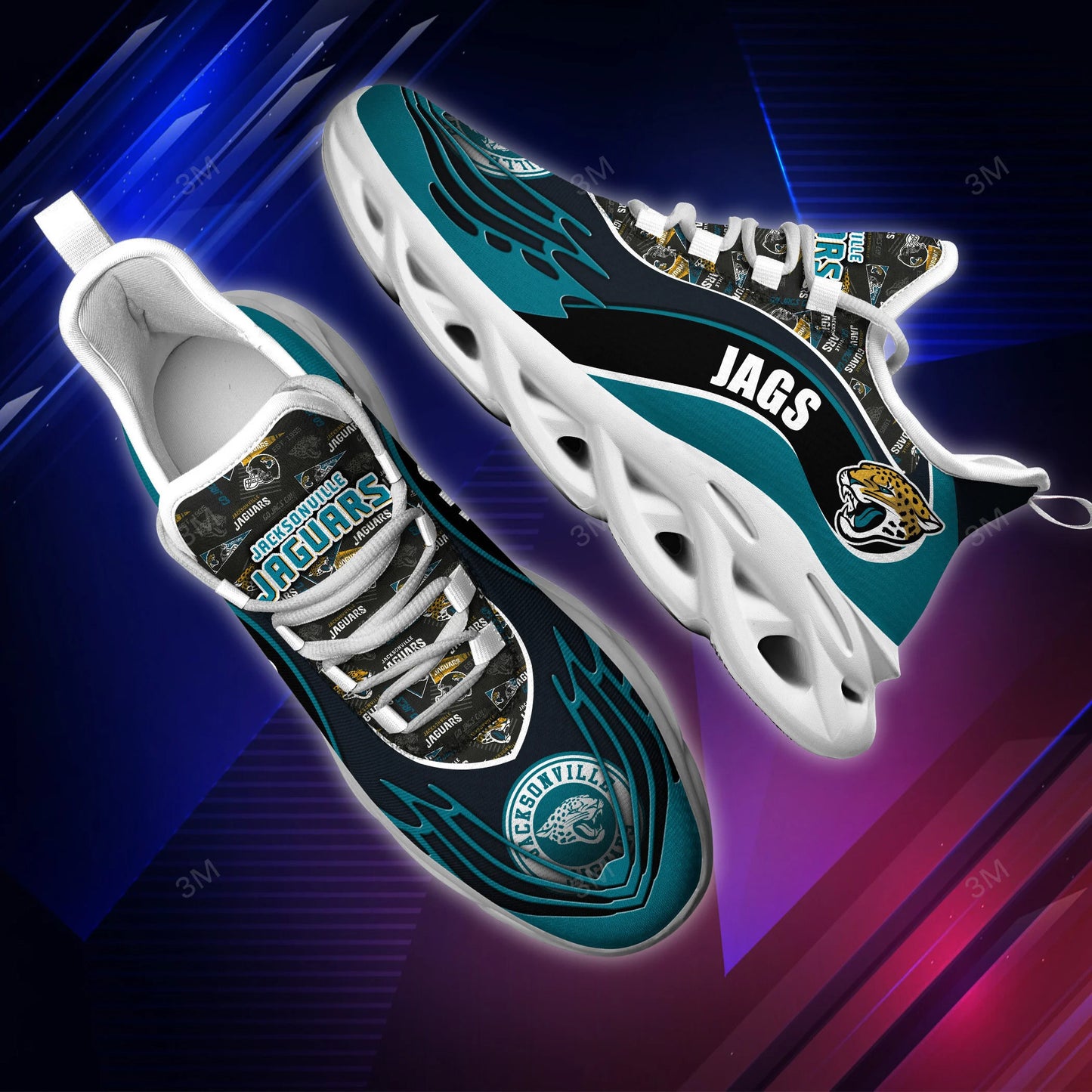 Ideafootwear Jacksonville Jaguars NFL Max Soul Shoes Sneakers For Men And Women