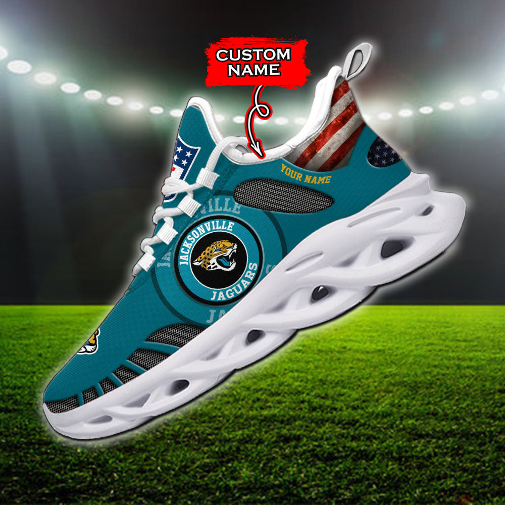 Ideafootwear Jacksonville Jaguars NFL Max Soul Shoes Sneakers For Men And Women