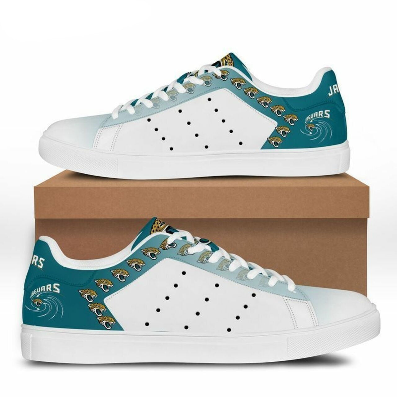 Ideafootwear Jacksonville Jaguars Skate Stan Shoes Sneakes For Men And Women