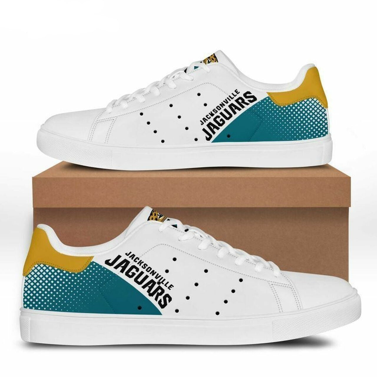 Ideafootwear Jacksonville Jaguars Skate Stan Shoes Sneakes For Men And Women