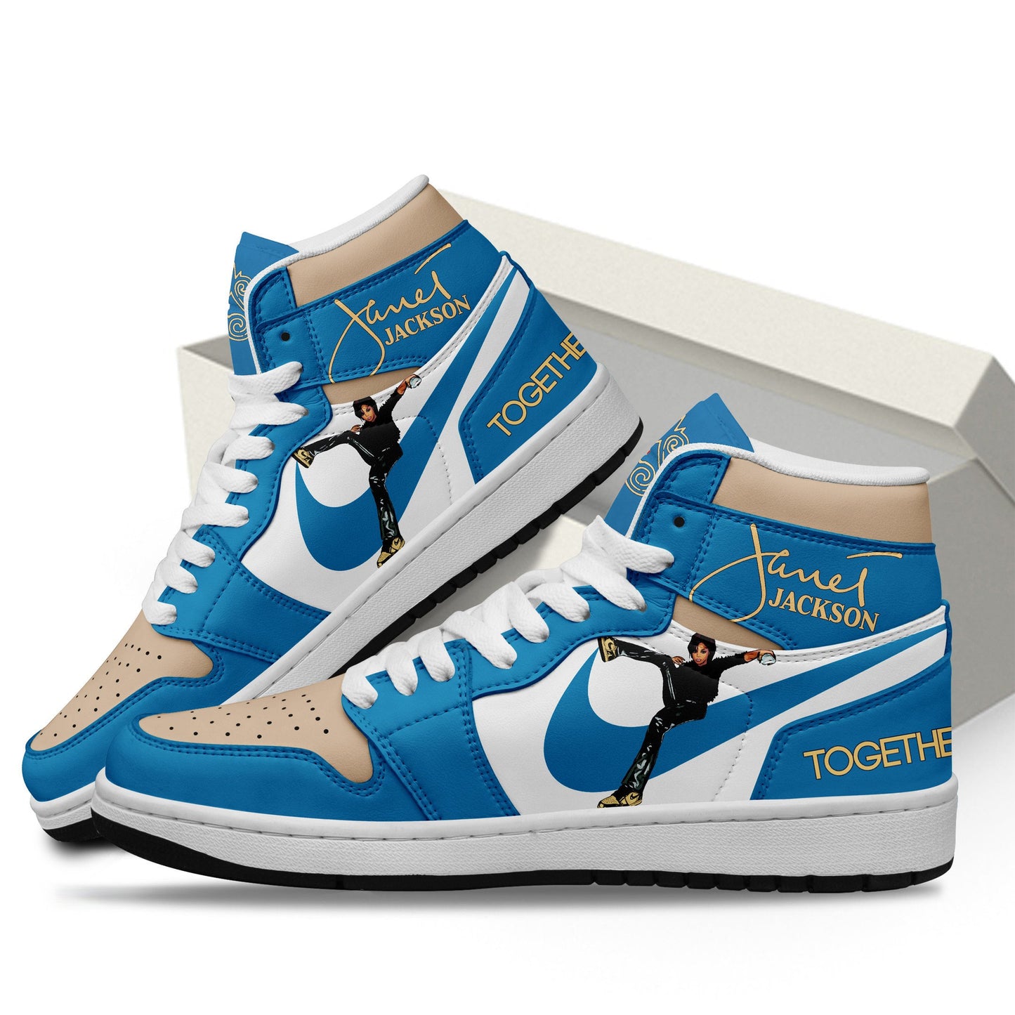 Ideafootwear Janet Jackson AJ1 High Sneakers Shoes For Men And Women