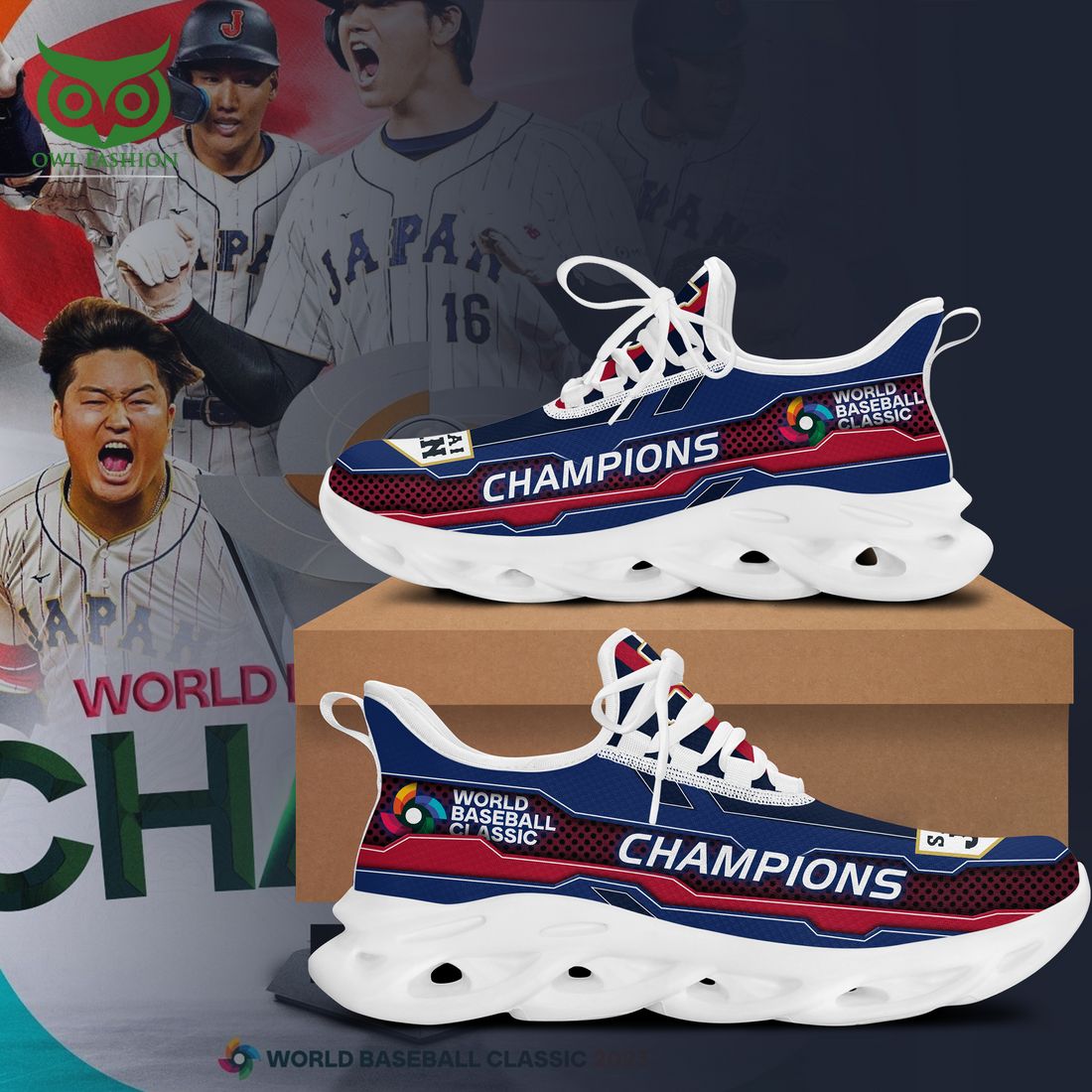 Ideafootwear Japan national baseball team Max Soul Shoes Sneakers For Men And Women
