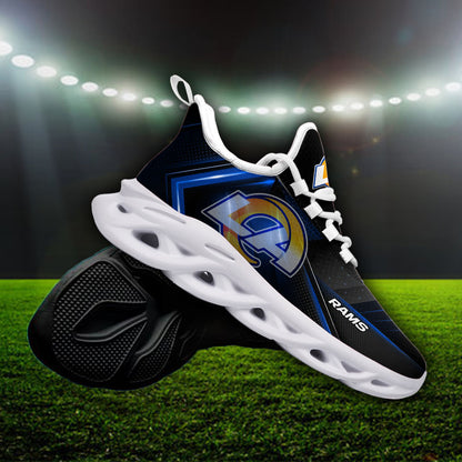 Ideafootwear Los Angeles Rams NFL Max Soul Shoes Sneakers For Men And Women