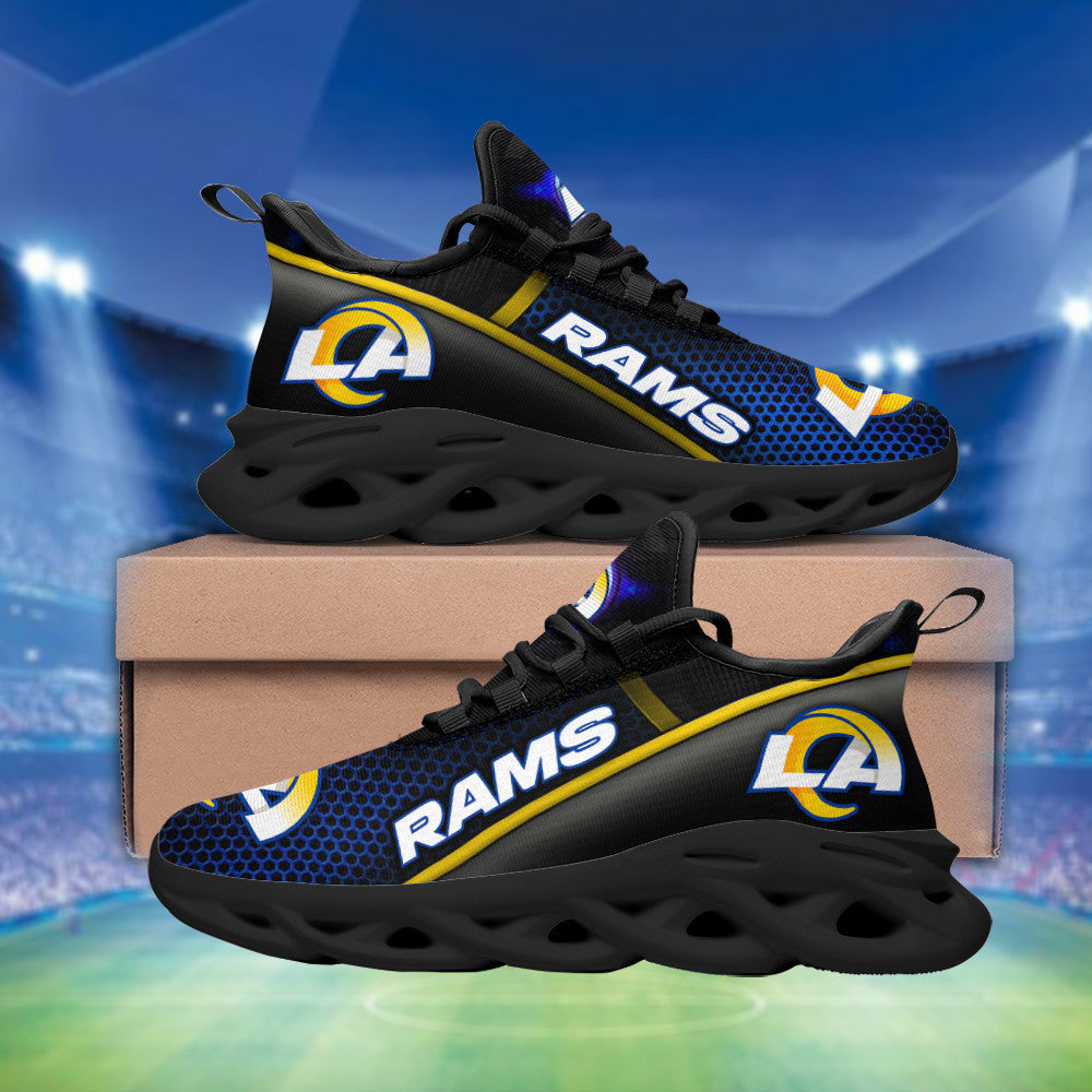 Ideafootwear Los Angeles Rams NFL Max Soul Shoes Sneakers For Men And Women