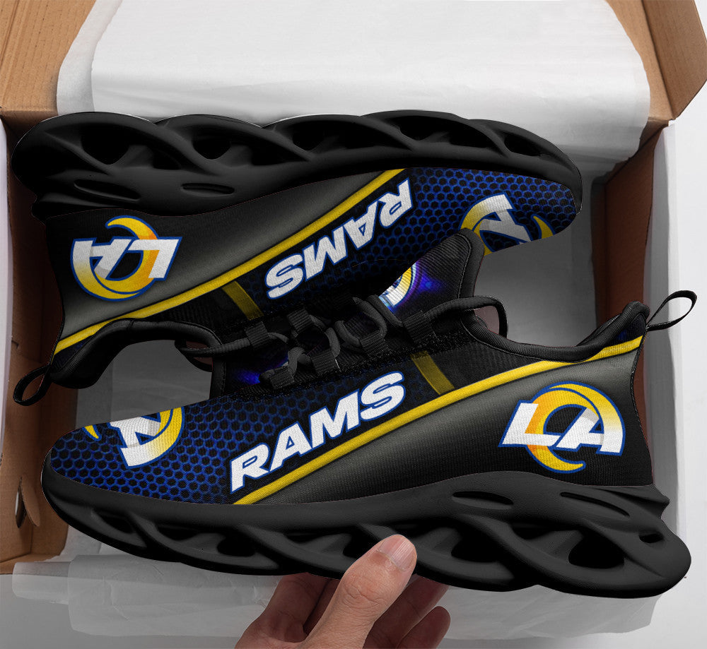 Ideafootwear Los Angeles Rams NFL Max Soul Shoes Sneakers For Men And Women
