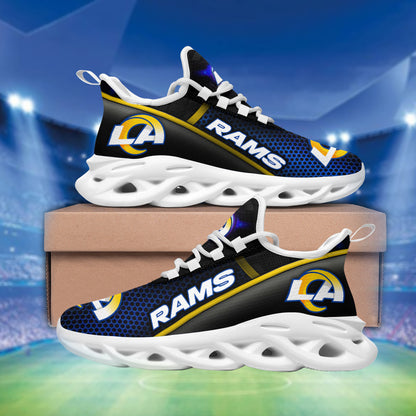 Ideafootwear Los Angeles Rams NFL Max Soul Shoes Sneakers For Men And Women