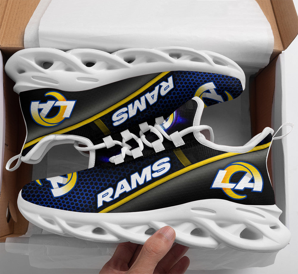 Ideafootwear Los Angeles Rams NFL Max Soul Shoes Sneakers For Men And Women