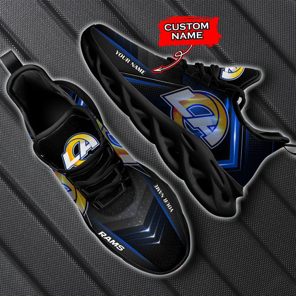 Ideafootwear Los Angeles Rams NFL Max Soul Shoes Sneakers For Men And Women