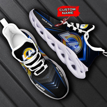 Ideafootwear Los Angeles Rams NFL Max Soul Shoes Sneakers For Men And Women