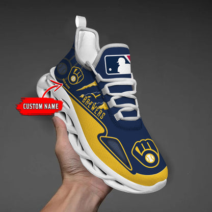 Ideafootwear Milwaukee Brewers Max Soul Shoes Sneakers For Men And Women