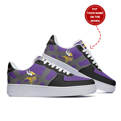 Ideafootwear Minnesota Vikings NFL Air Low-Top Sneakers Shoes For Men And Women