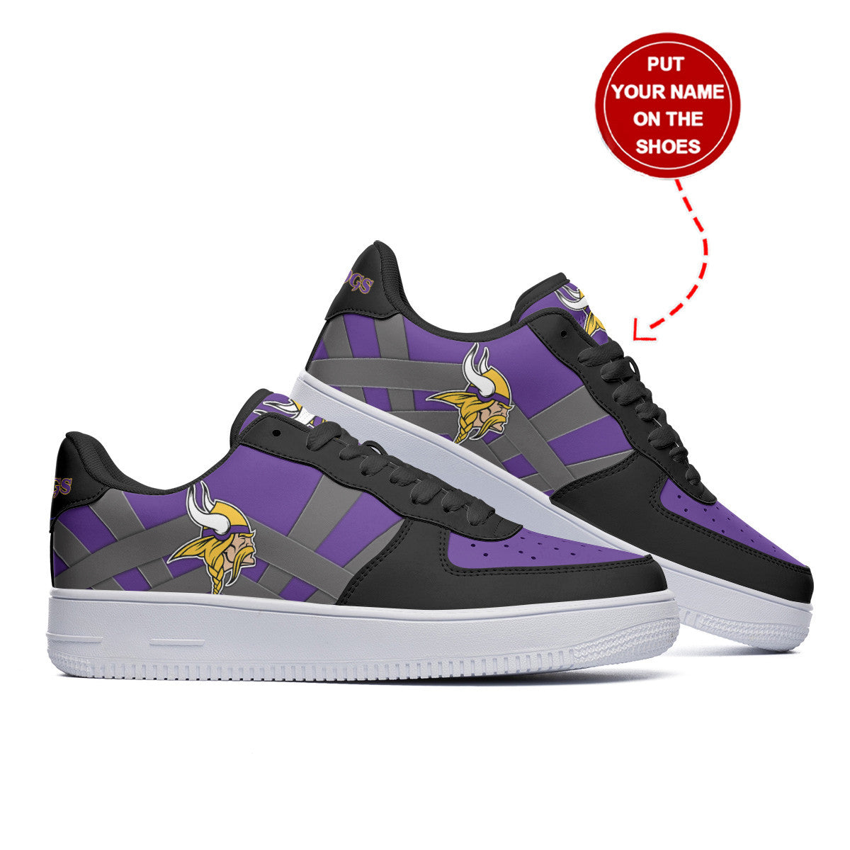 Ideafootwear Minnesota Vikings NFL Air Low-Top Sneakers Shoes For Men And Women