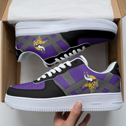 Ideafootwear Minnesota Vikings NFL Air Low-Top Sneakers Shoes For Men And Women