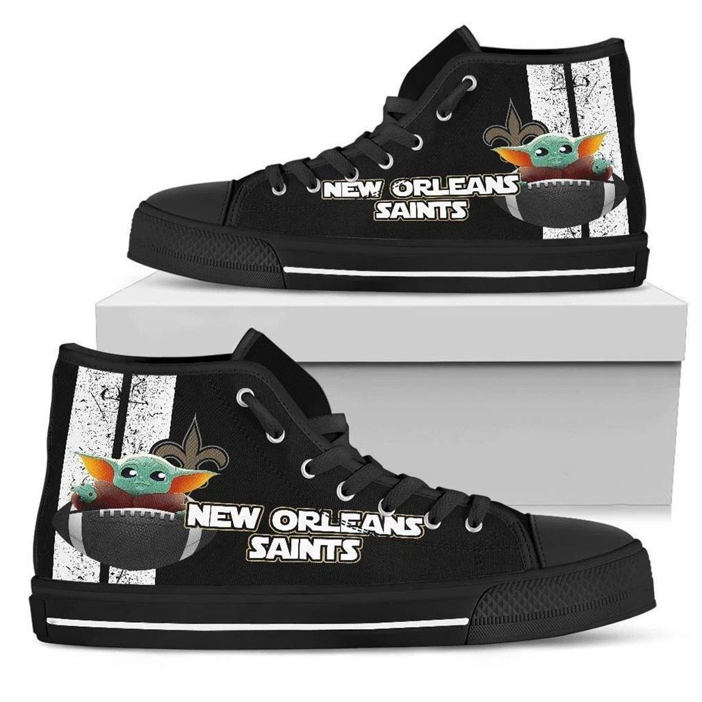 Ideafootwear New Orleans Saints High Top Canvas Sneakers Shoes For Men And Women