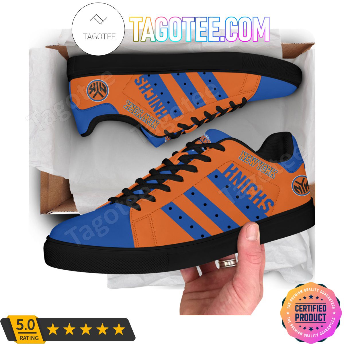 Ideafootwear New York Knicks Skate Stan Shoes Sneakes For Men And Women