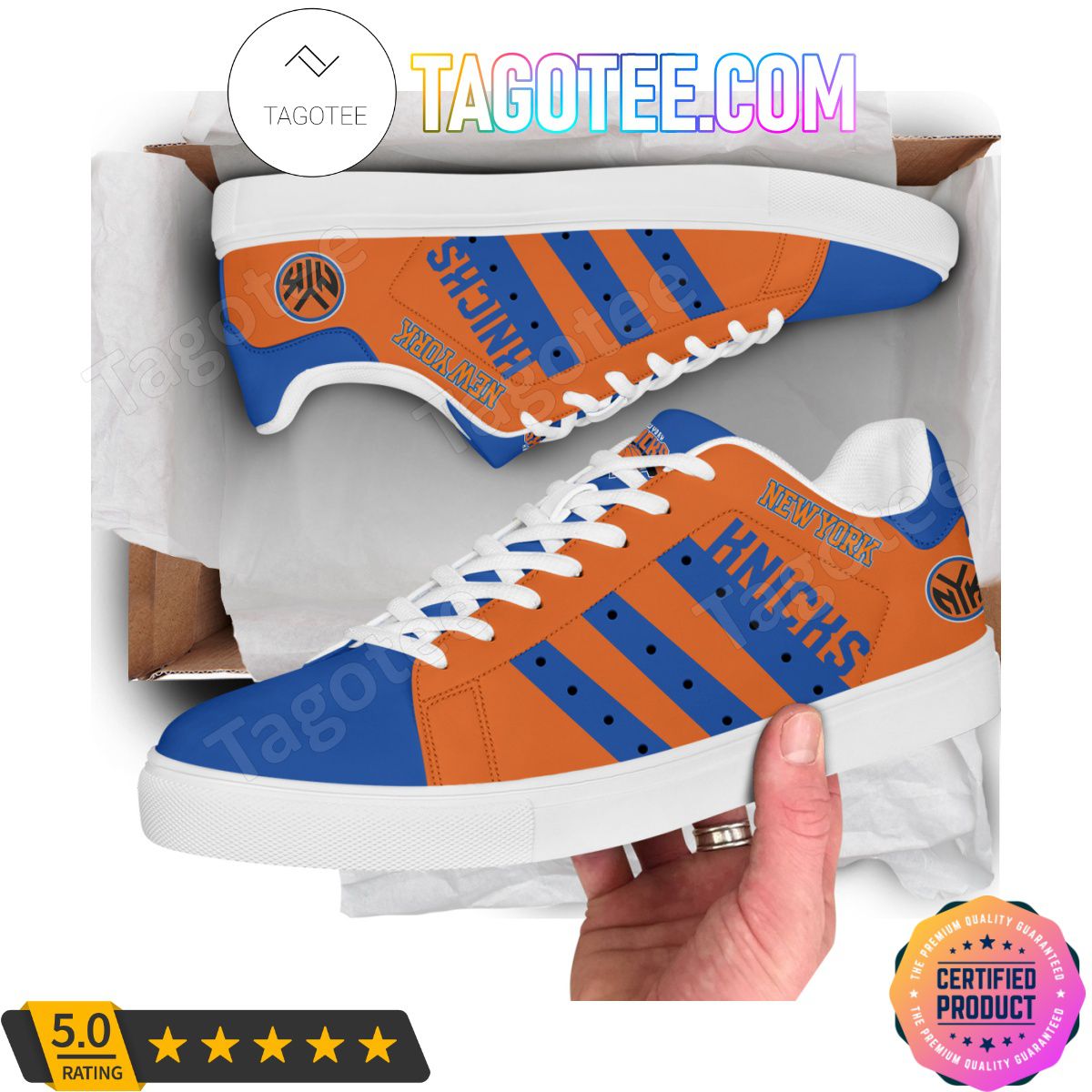 Ideafootwear New York Knicks Skate Stan Shoes Sneakes For Men And Women