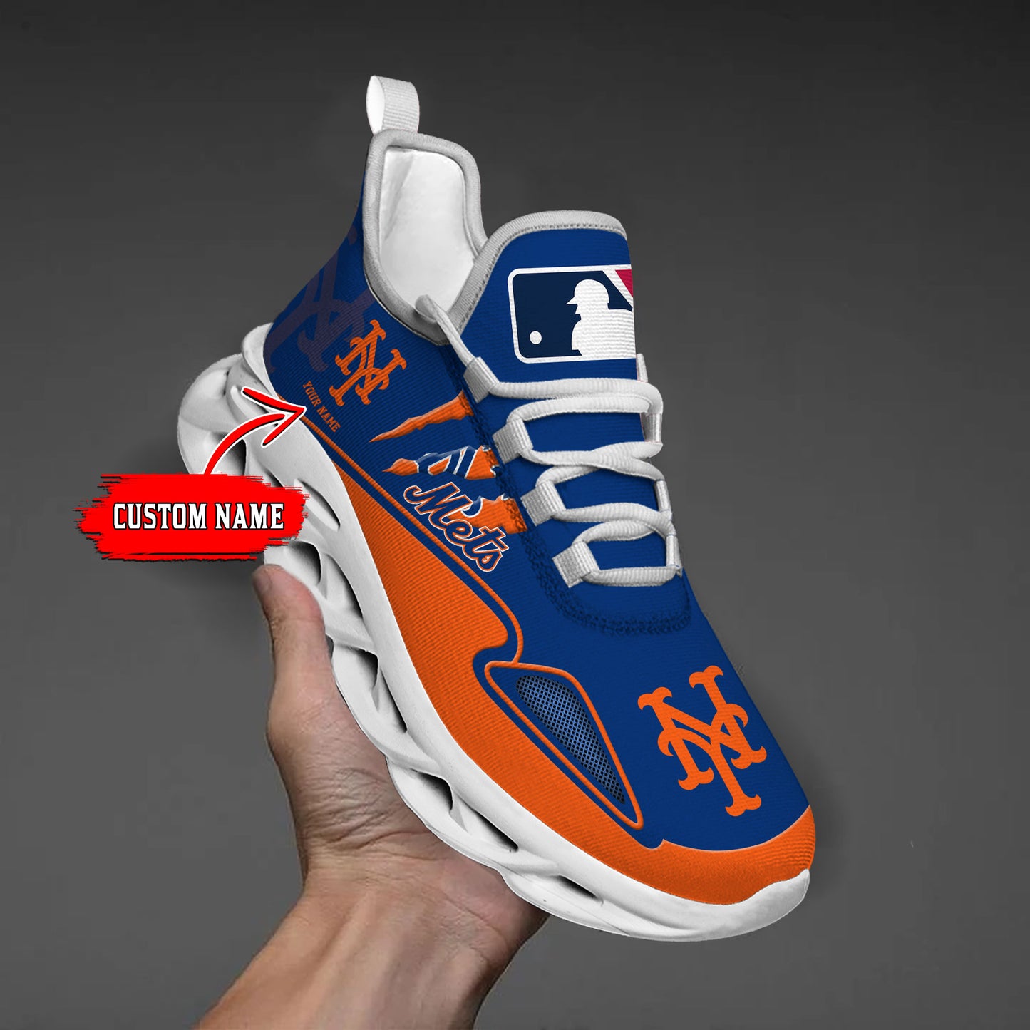 Ideafootwear New York Mets Max Soul Shoes Sneakers For Men And Women