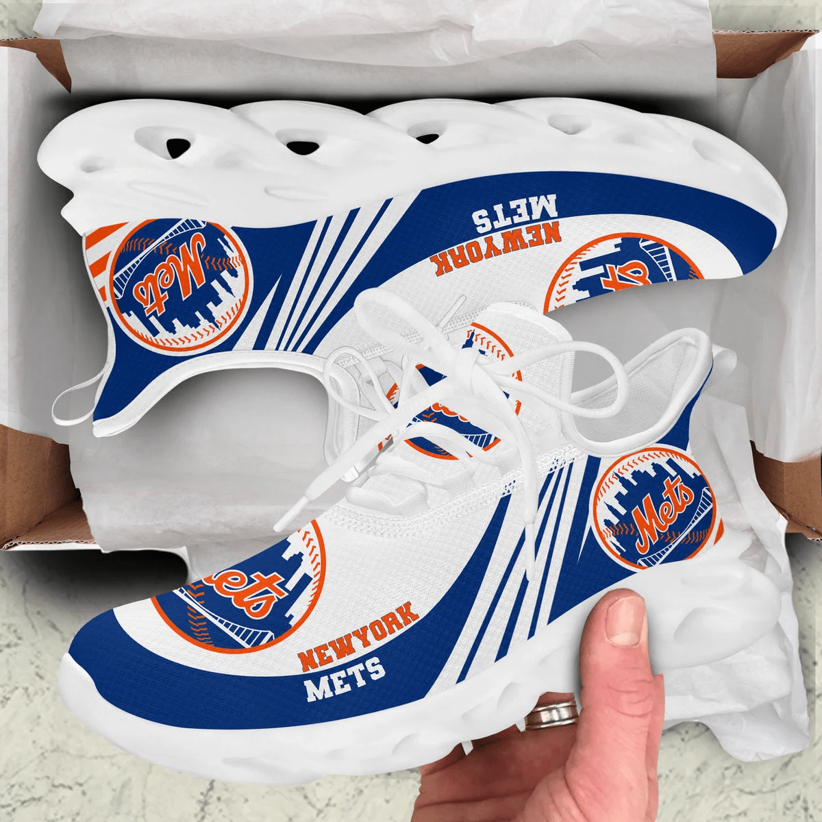 Ideafootwear New York Mets Max Soul Shoes Sneakers For Men And Women