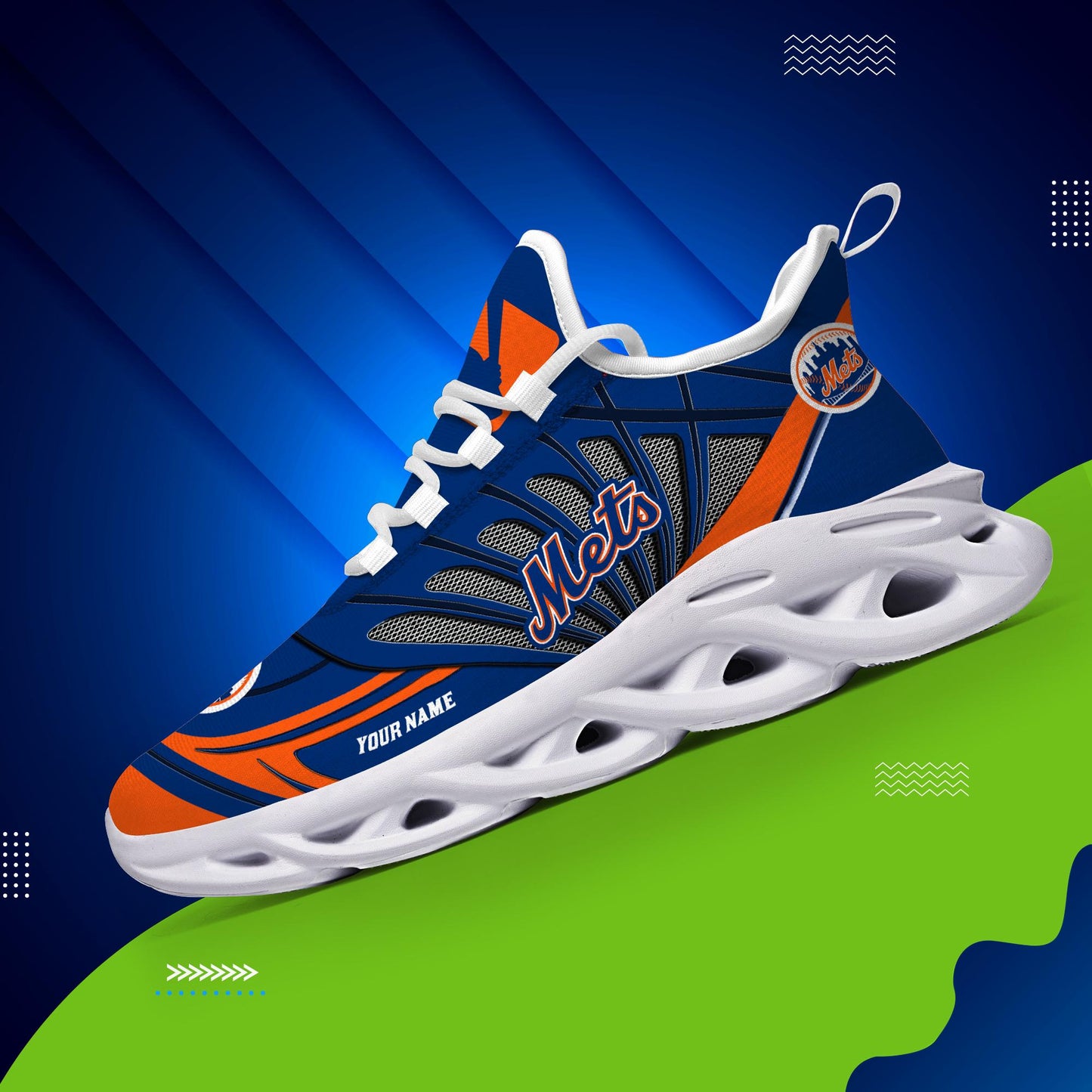 Ideafootwear New York Mets Max Soul Shoes Sneakers For Men And Women