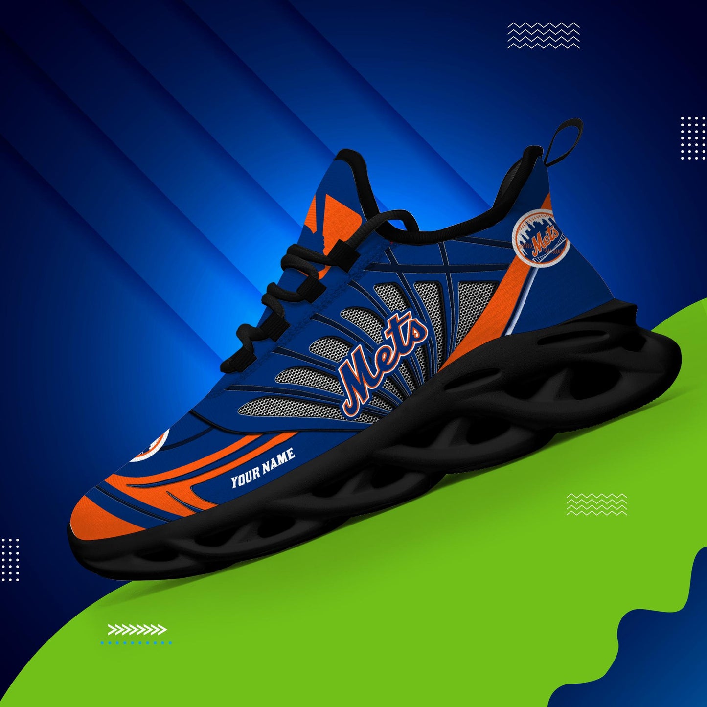 Ideafootwear New York Mets Max Soul Shoes Sneakers For Men And Women