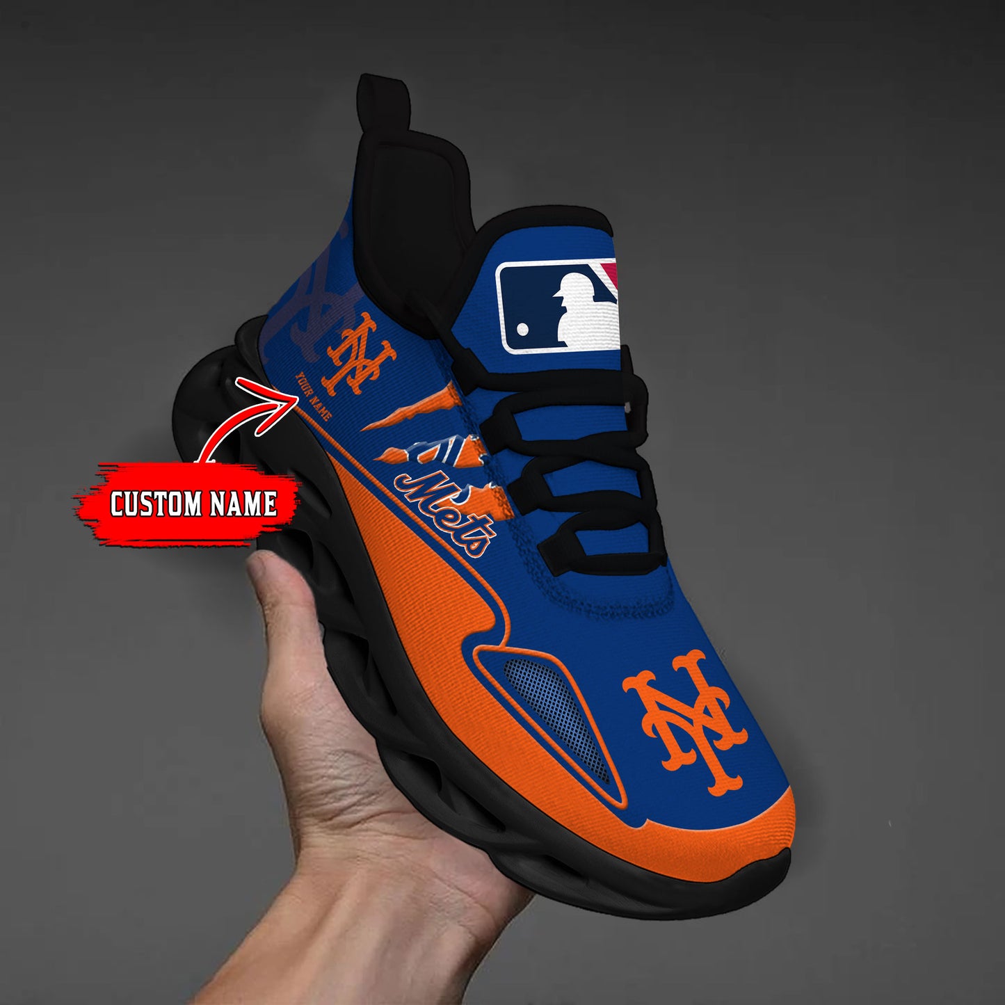 Ideafootwear New York Mets Max Soul Shoes Sneakers For Men And Women