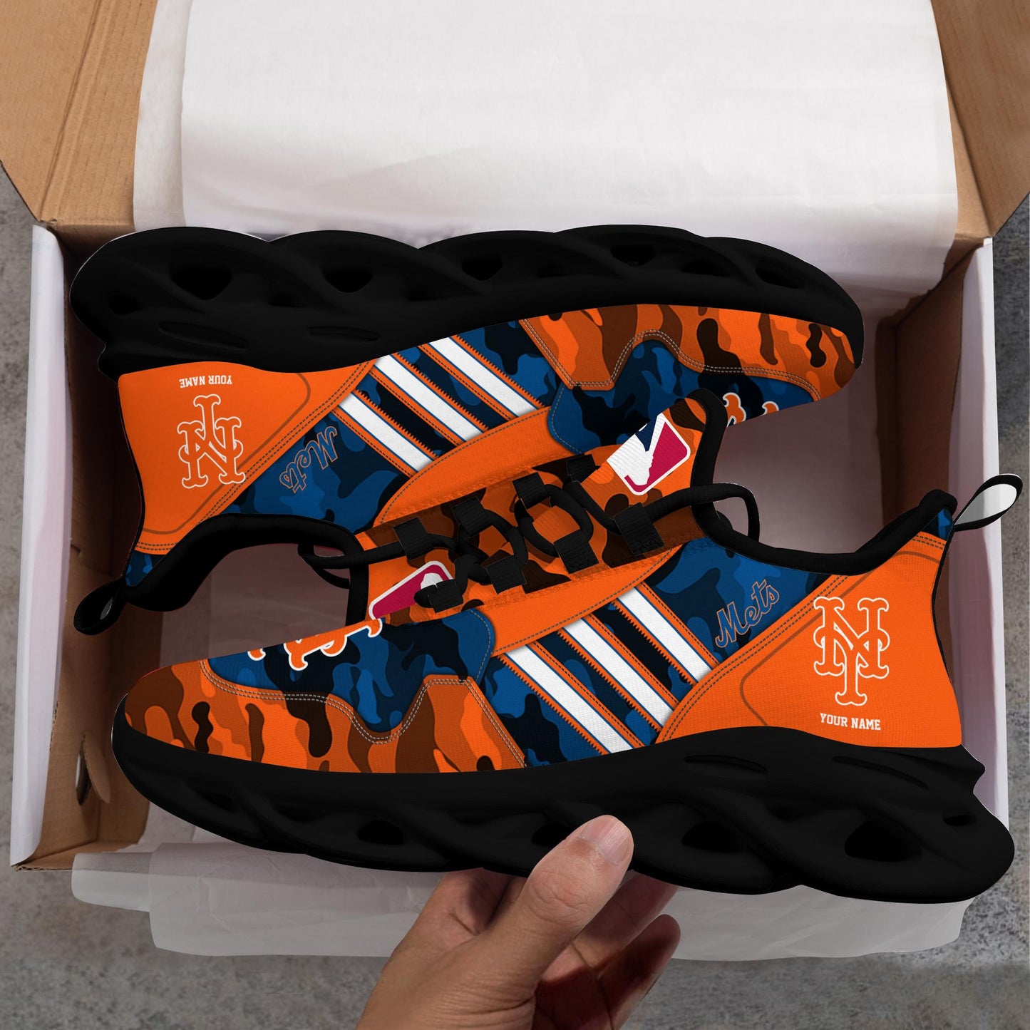 Ideafootwear New York Mets Max Soul Shoes Sneakers For Men And Women