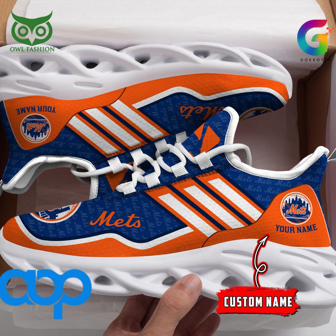 Ideafootwear New York Mets Max Soul Shoes Sneakers For Men And Women