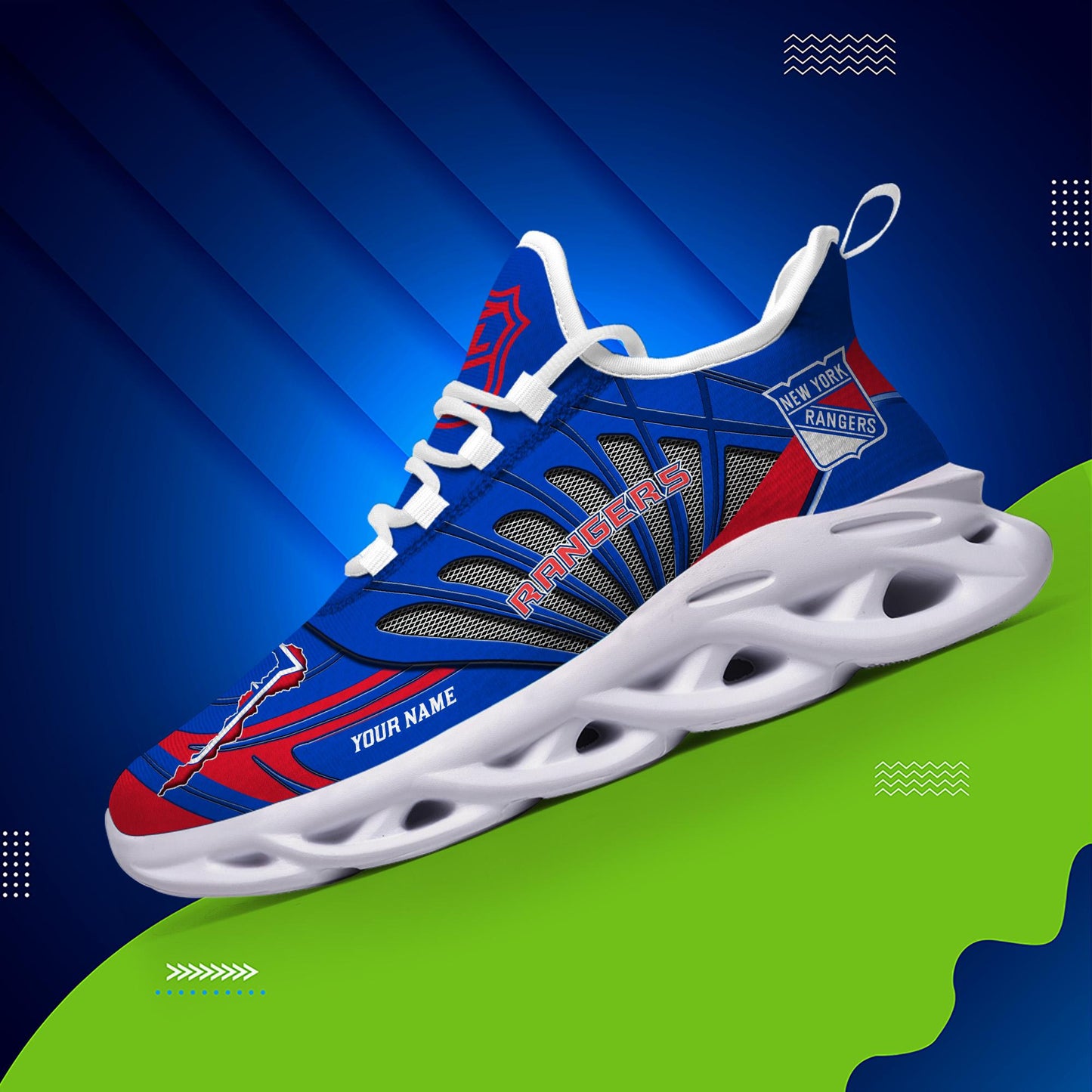 Ideafootwear New York Rangers Max Soul Shoes Sneakers For Men And Women