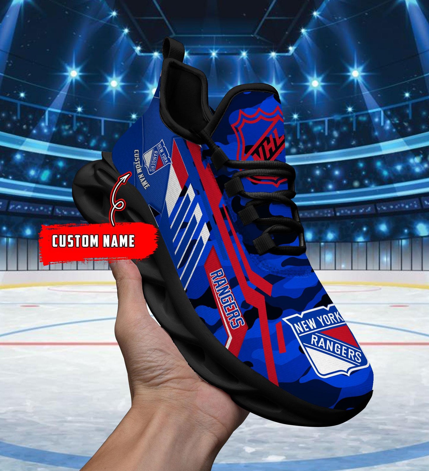 Ideafootwear New York Rangers Max Soul Shoes Sneakers For Men And Women