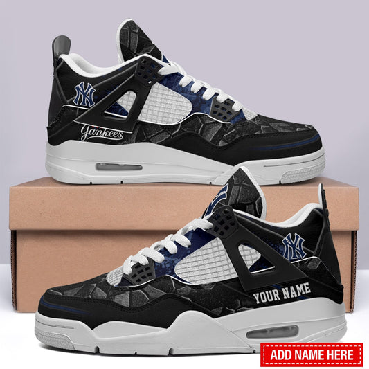 Ideafootwear New York Yankees AJ4 Sneakers Shoes For Men And Women