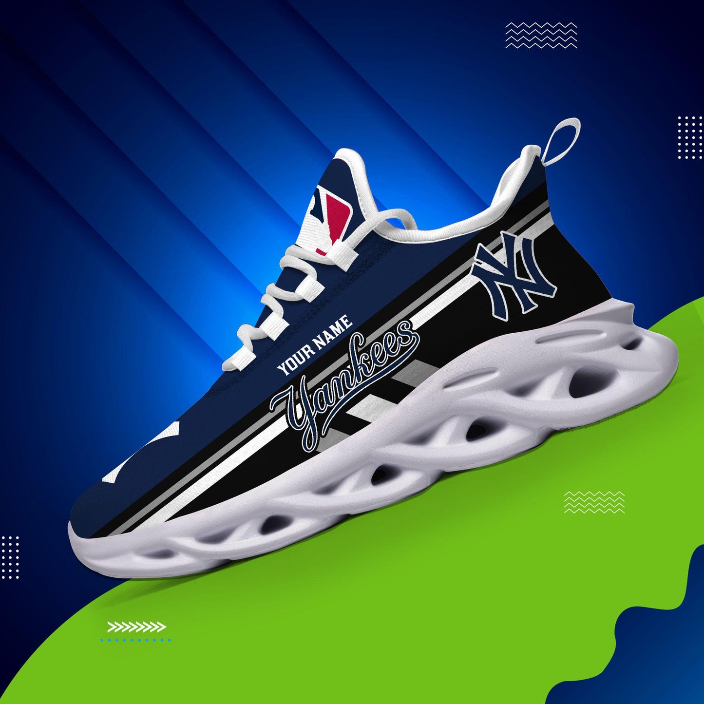 Ideafootwear New York Yankees Max Soul Shoes Sneakers For Men And Women