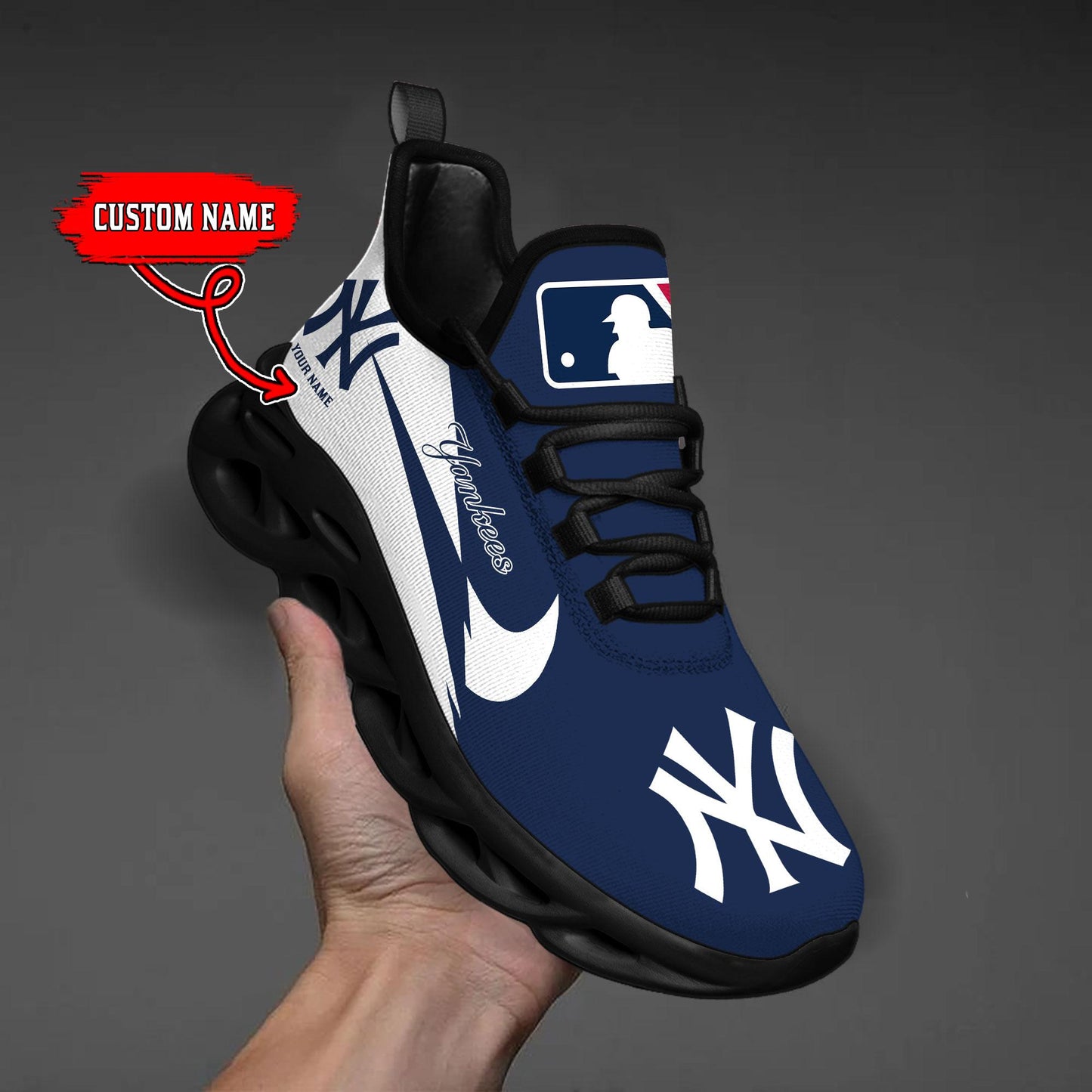Ideafootwear New York Yankees Max Soul Shoes Sneakers For Men And Women