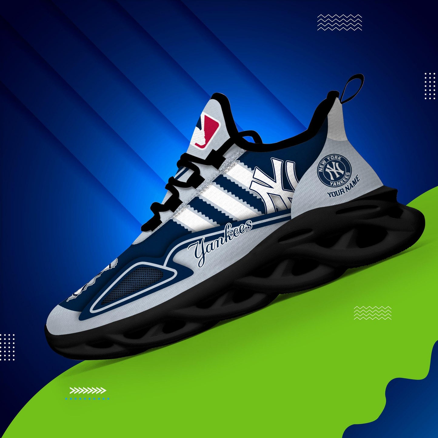 Ideafootwear New York Yankees Max Soul Shoes Sneakers For Men And Women