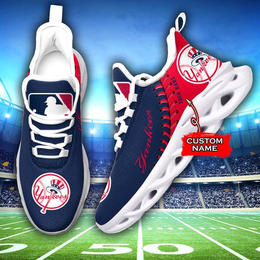 Ideafootwear New York Yankees MLB Max Soul Shoes Sneakers For Men And Women
