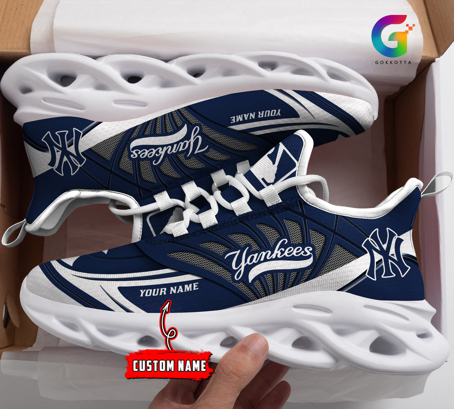 Ideafootwear New York Yankees MLB Max Soul Shoes Sneakers For Men And Women
