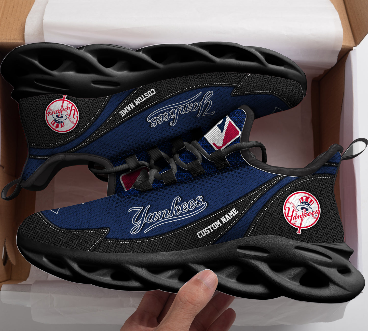 Ideafootwear New York Yankees MLB Max Soul Shoes Sneakers For Men And Women
