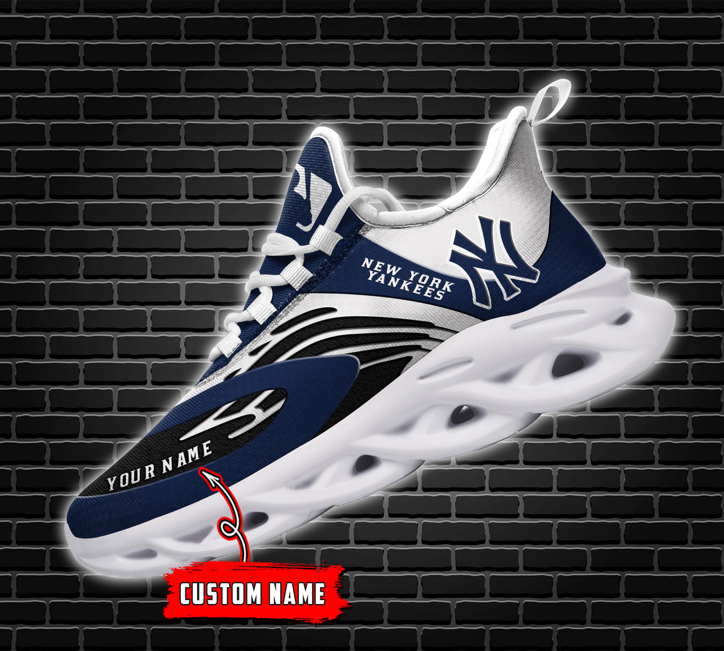 Ideafootwear New York Yankees MLB Max Soul Shoes Sneakers For Men And Women