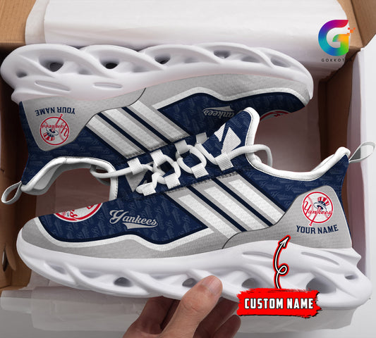 Ideafootwear New York Yankees MLB Max Soul Shoes Sneakers For Men And Women