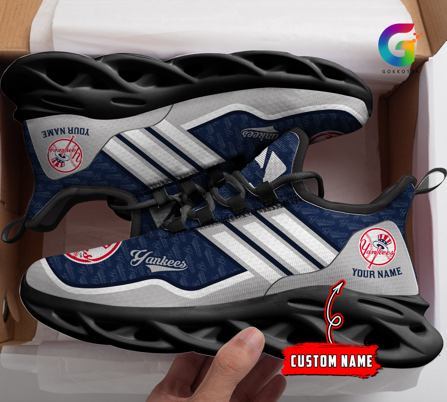 Ideafootwear New York Yankees MLB Max Soul Shoes Sneakers For Men And Women