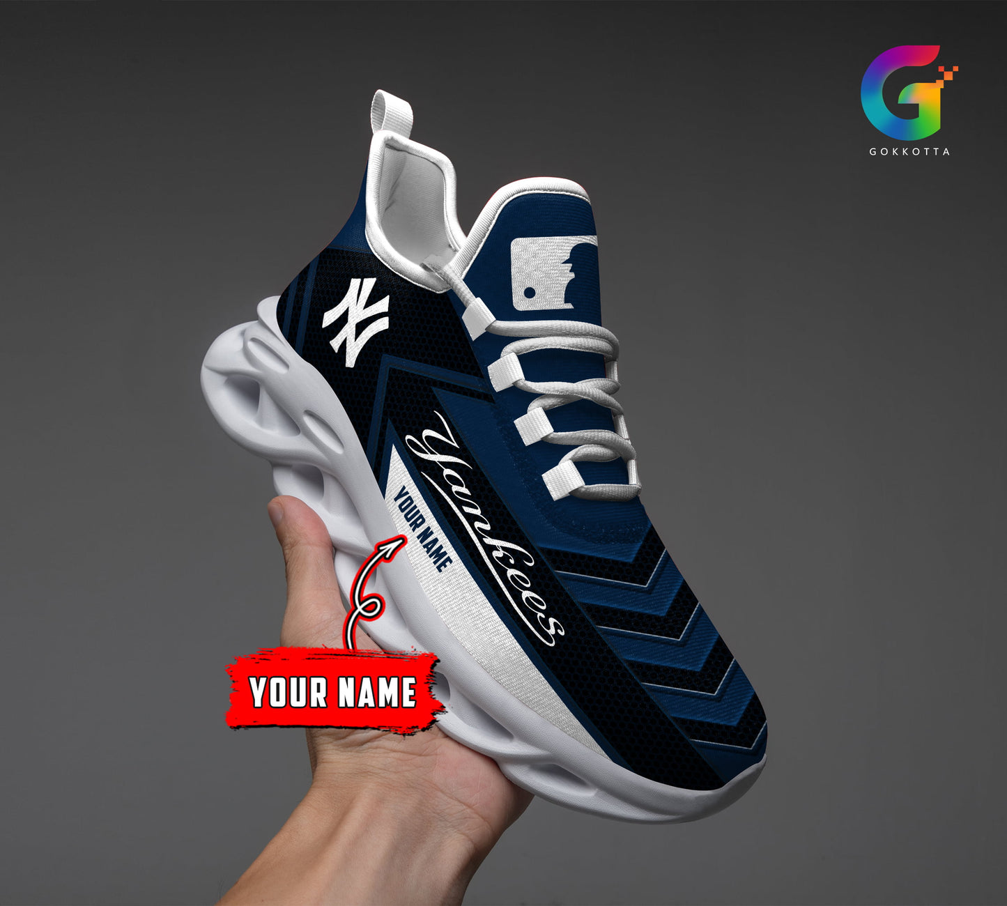 Ideafootwear New York Yankees MLB Max Soul Shoes Sneakers For Men And Women