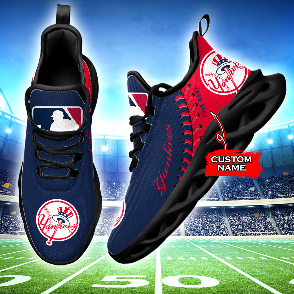 Ideafootwear New York Yankees MLB Max Soul Shoes Sneakers For Men And Women