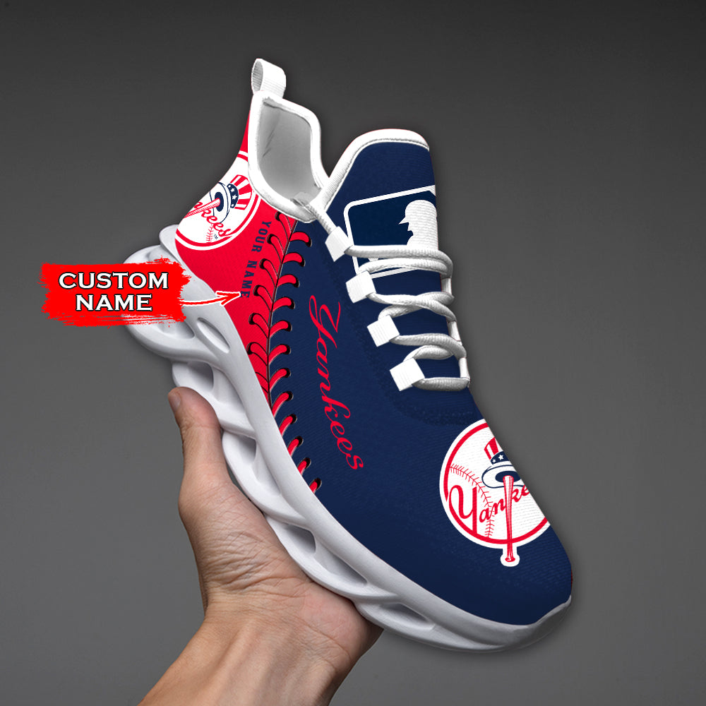 Ideafootwear New York Yankees MLB Max Soul Shoes Sneakers For Men And Women