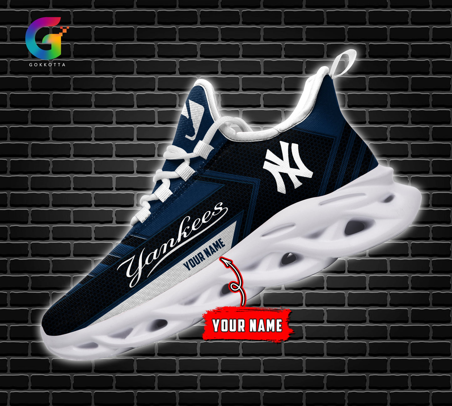 Ideafootwear New York Yankees MLB Max Soul Shoes Sneakers For Men And Women