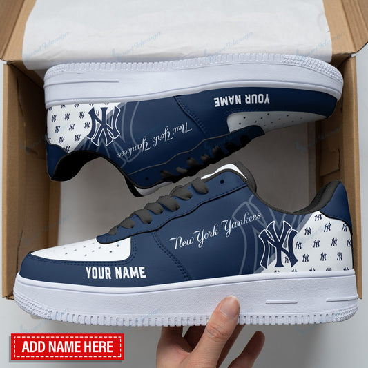 Ideafootwear New York Yankees NFL Air Low-Top Sneakers Shoes For Men And Women