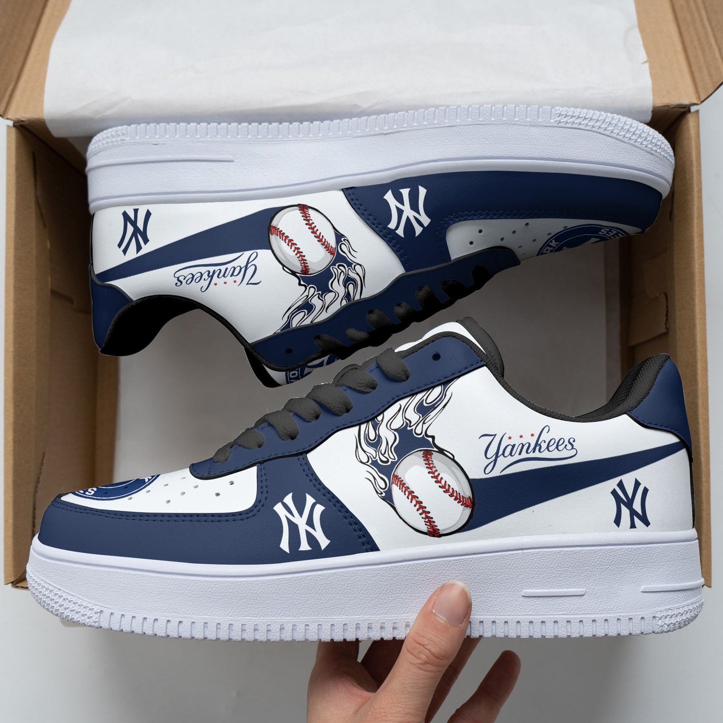 Ideafootwear New York Yankees NFL Air Low-Top Sneakers Shoes For Men And Women