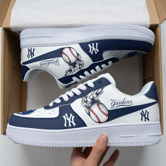 Ideafootwear New York Yankees NFL Air Low-Top Sneakers Shoes For Men And Women