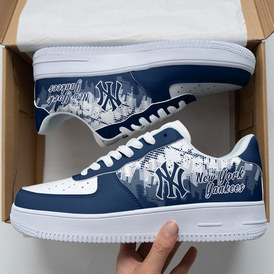 Ideafootwear New York Yankees NFL Air Low-Top Sneakers Shoes For Men And Women