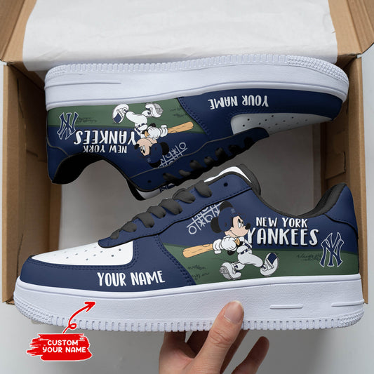Ideafootwear New York Yankees NFL Air Low-Top Sneakers Shoes For Men And Women