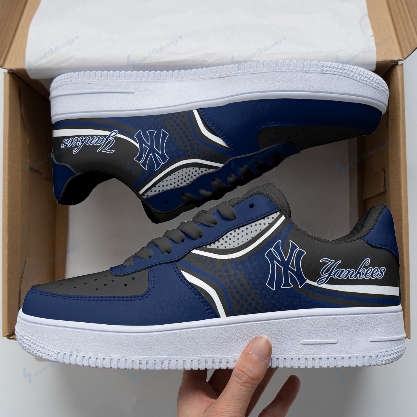 Ideafootwear New York Yankees NFL Air Low-Top Sneakers Shoes For Men And Women